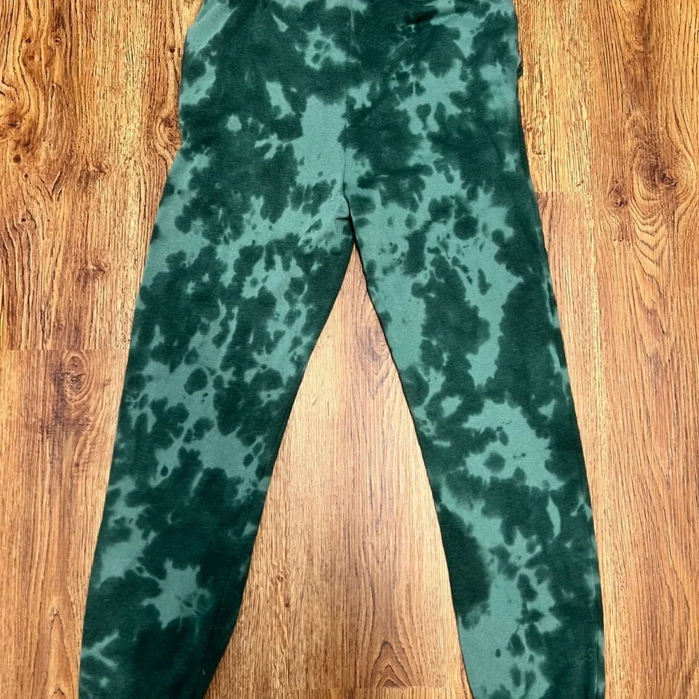 Men's Green Tie-Dye Joggers XS Keith Hering